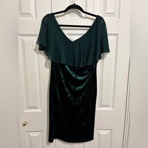 Connected Apparel Dark Green Midi Dress